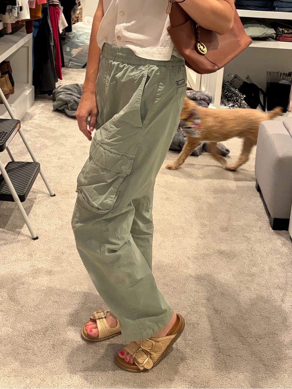 Light Green Cargo Pants - Casual Women’s Utility Style